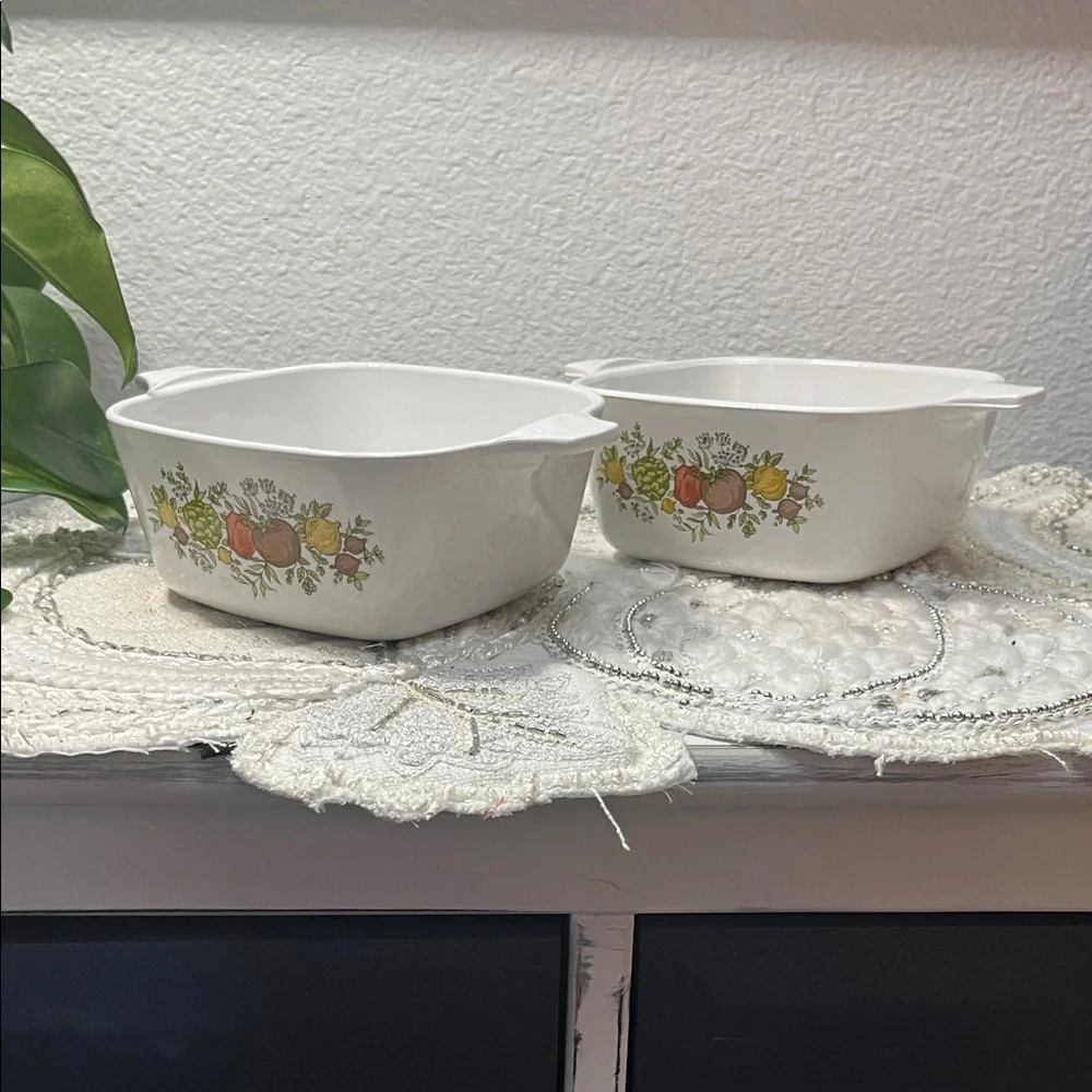 Vintage Corningware Spice of Life Petite Casserole Dishes P-43-B